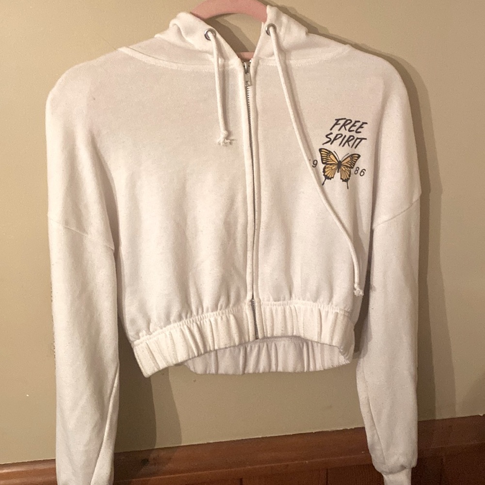 Long sleeve cropped hoodie